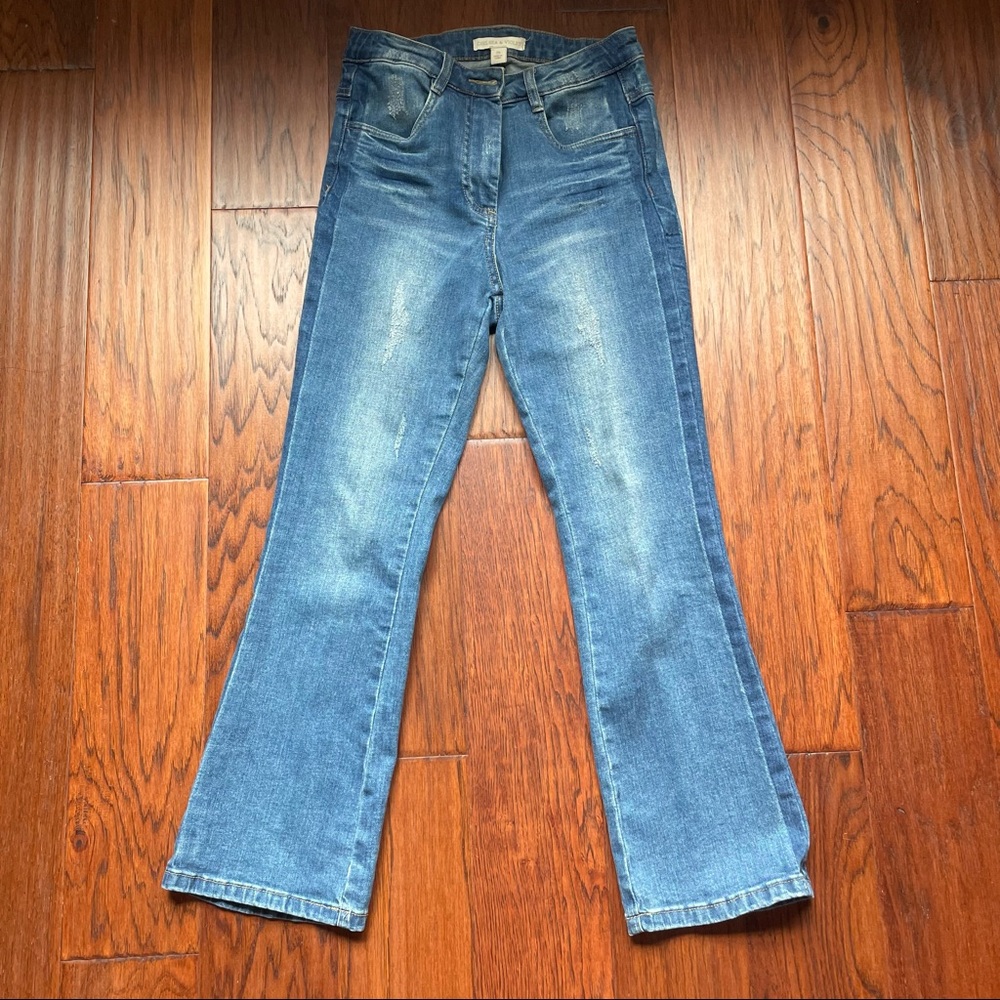 Chelsea and Violet mid-rise flare stretch denim jeans with boot cut size 25
